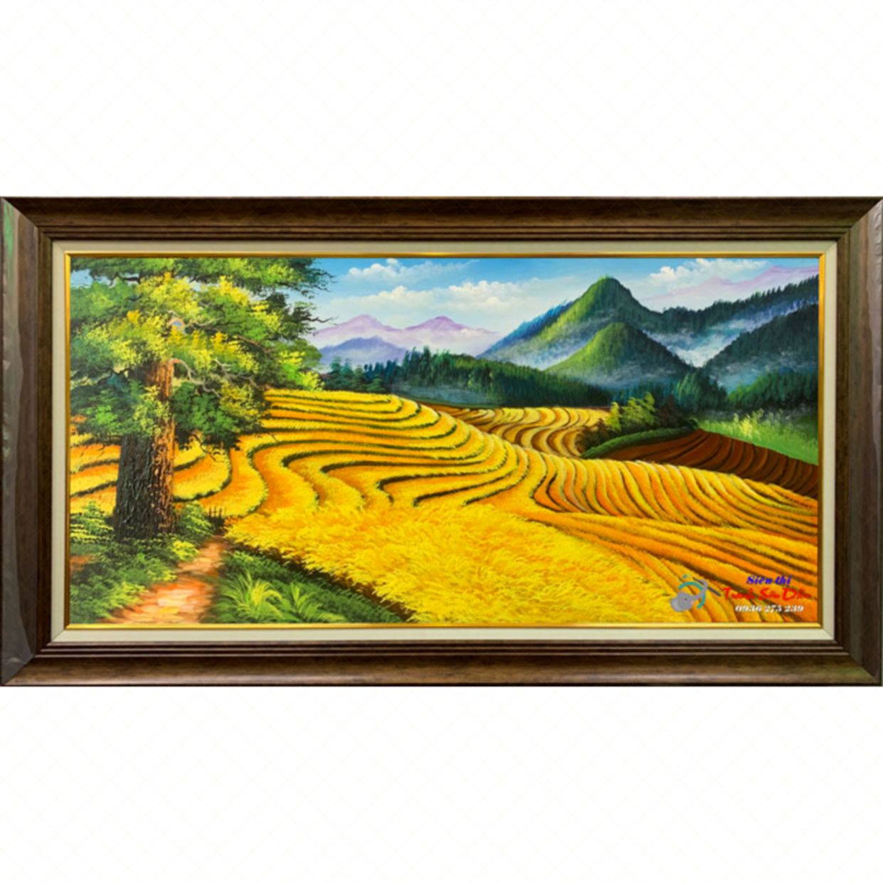 Tranh sơn dầu ruộng bậc thang đẹp STT263 tranh treo tường cao cấp 