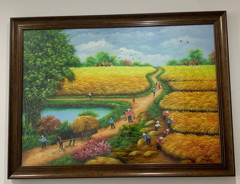 Tranh sơn dầu Mùa Bội Thu STT515 tranh treo tường đẹp sang trọng Tranh sơn dầu Mùa Bội Thu STT515 tranh treo tường đẹp sang trọng