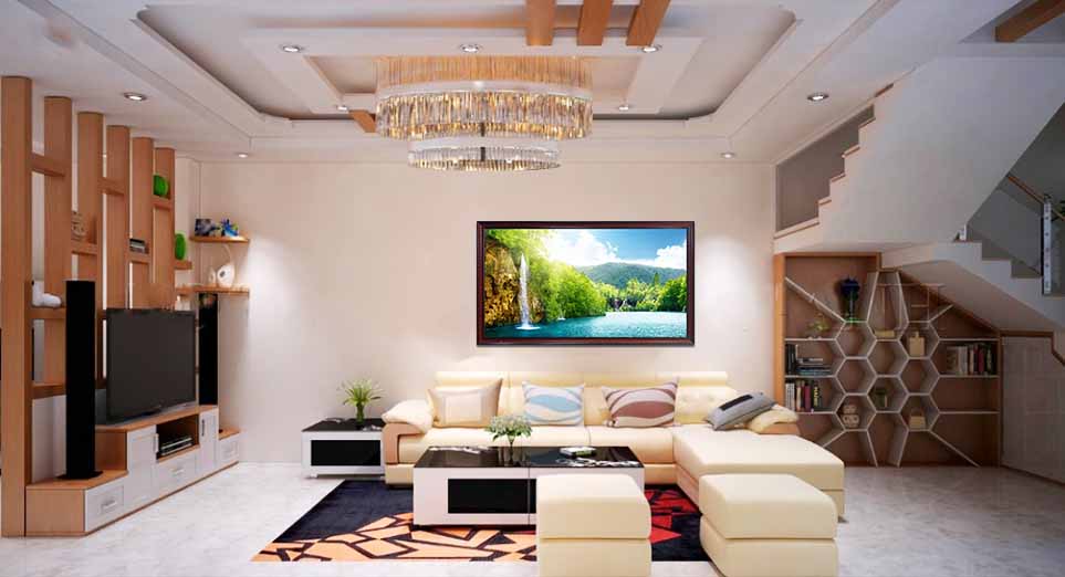 Tranh phong cảnh thác nước TSD179 sơn dầu đẹp chất lượng cao