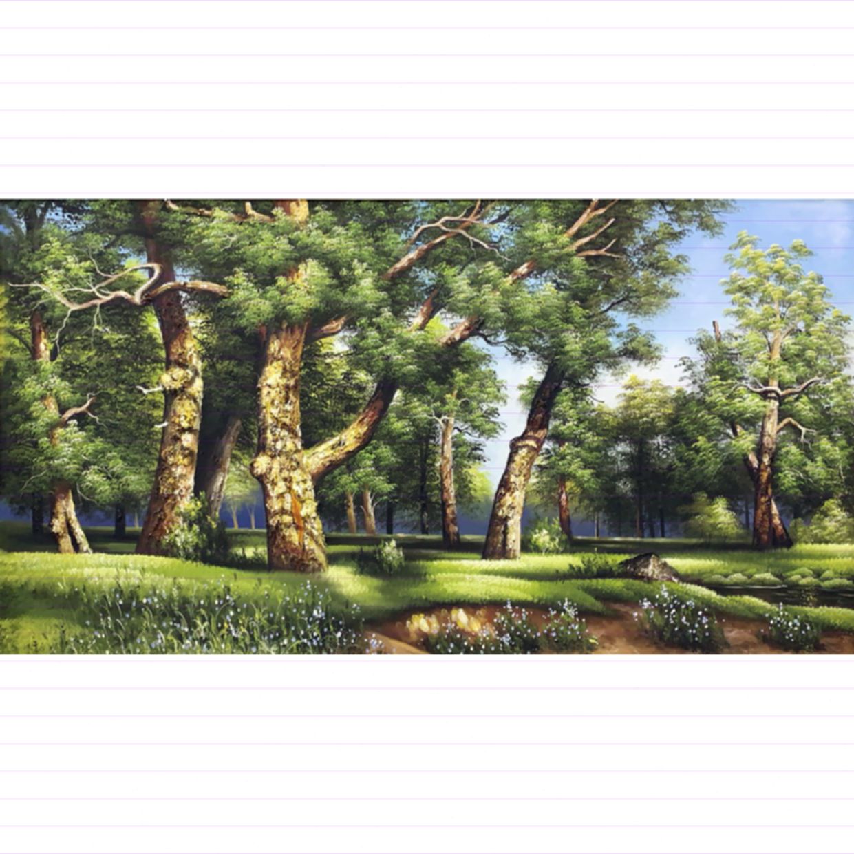 Tranh rừng sòi Nam Phi đẹp sơn dầu 100% canvas tinh xảo 