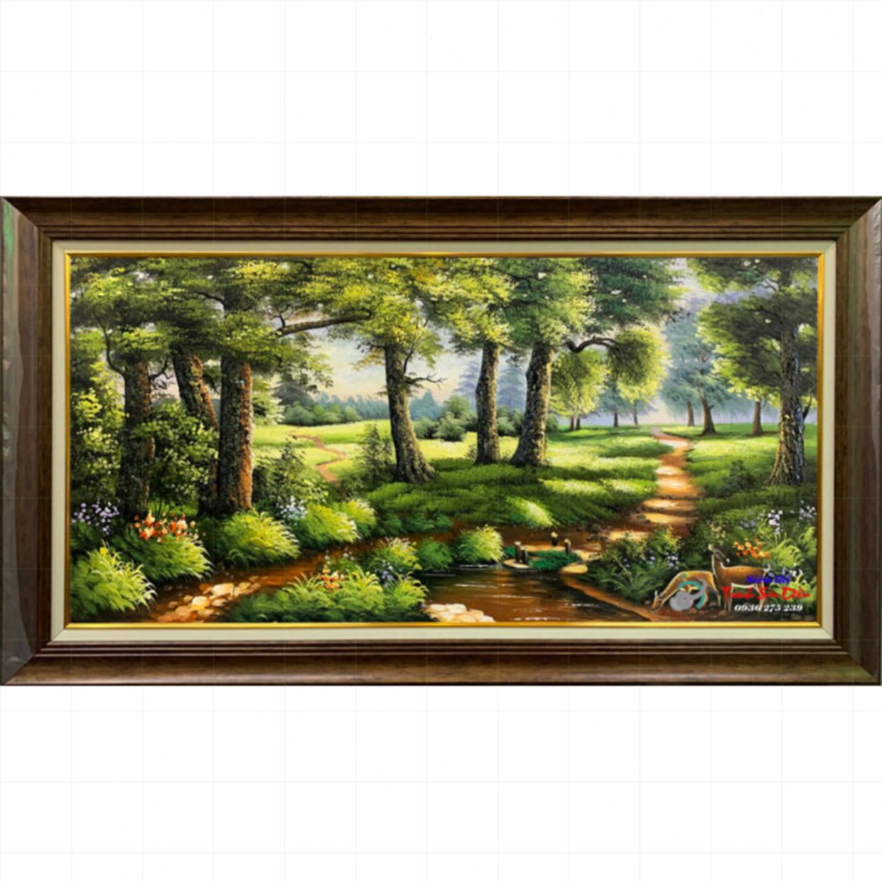 Tranh phong cảnh rừng tự nhiên đẹp STT269, sơn dầu độc đáo 