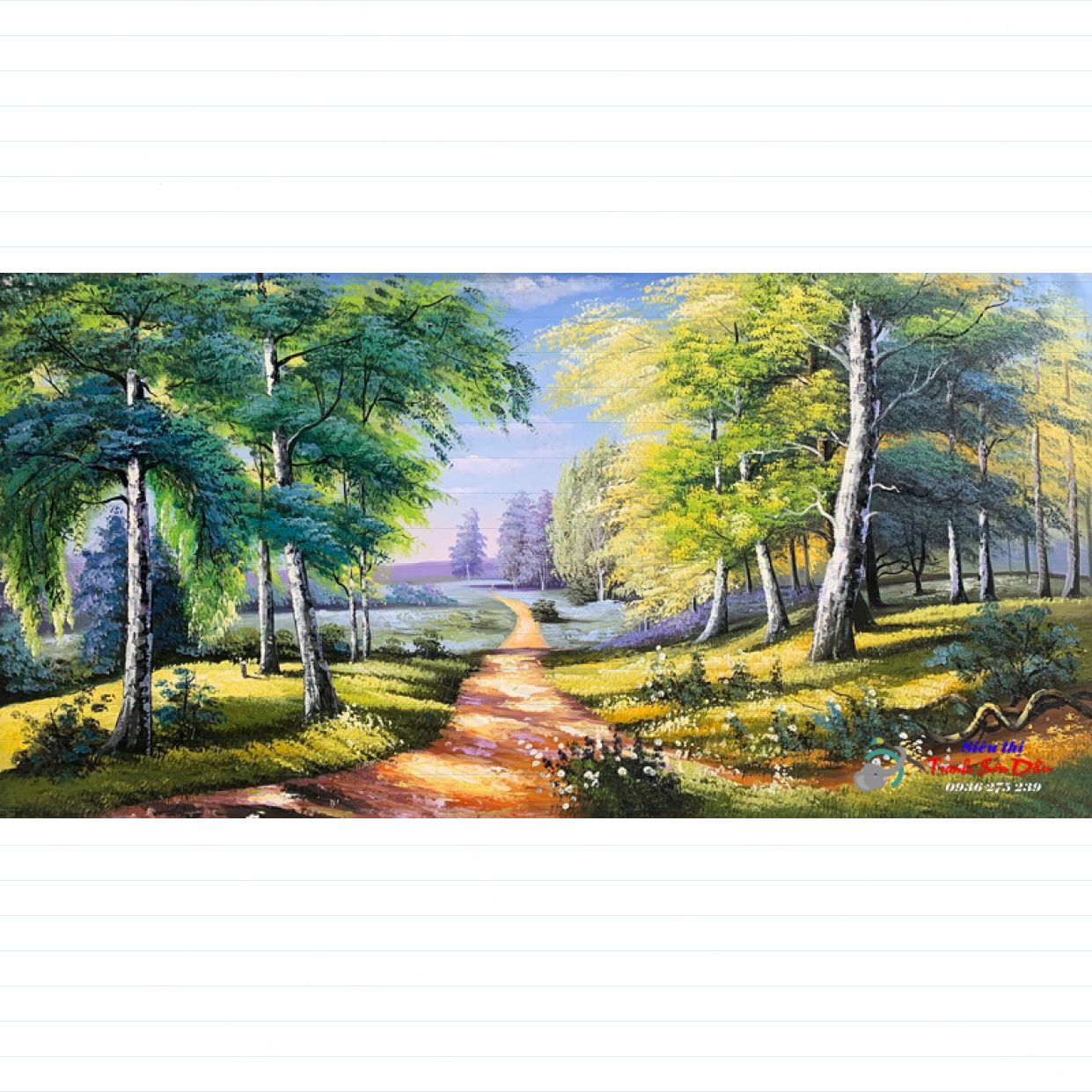 Tranh sơn dầu phong cảnh châu Âu STT283 sang trọng, tranh treo tường 