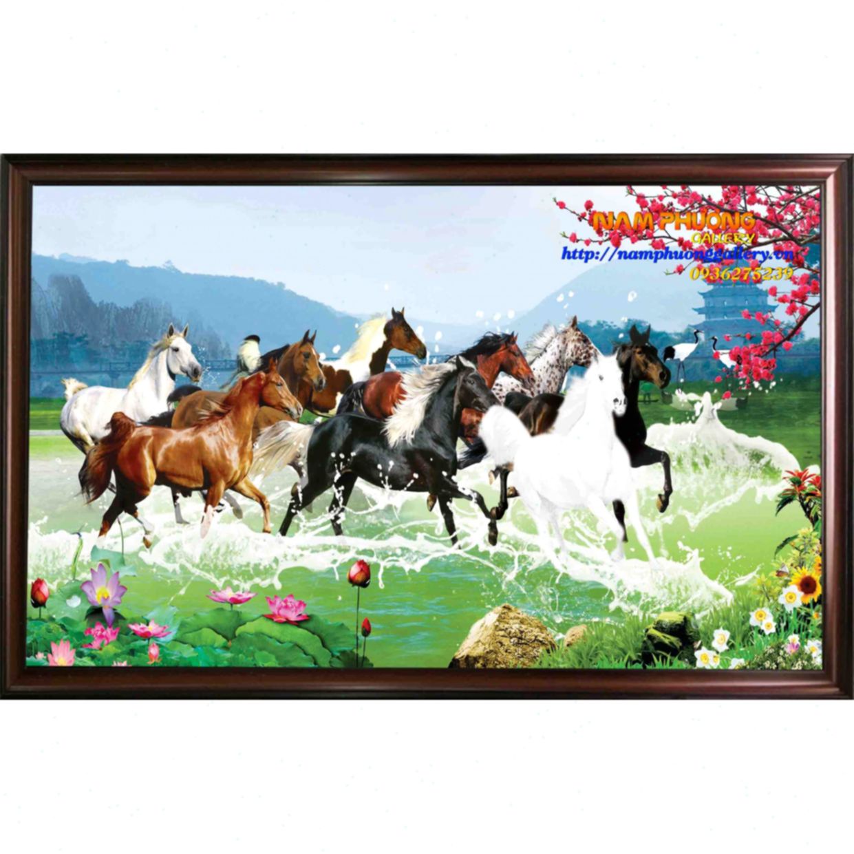 Tranh sơn dầu Mã Đáo Thành Công đẹp độc đáo Minh Hưng TPT069 