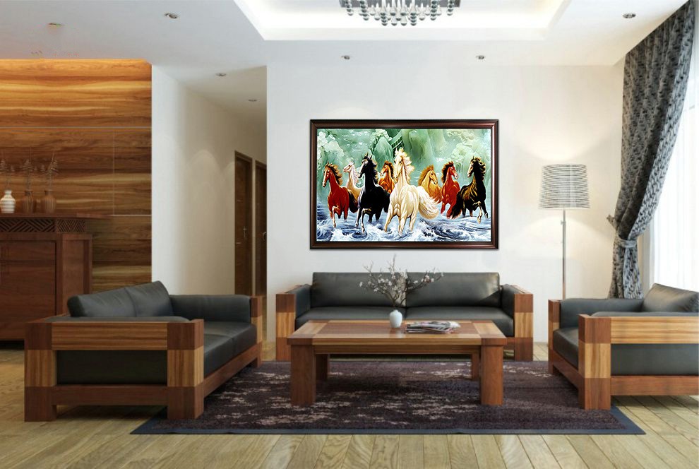 Tranh Mã Đáo Thành Công Sơn Dầu - Phong Thủy Đẹp Giá Tốt