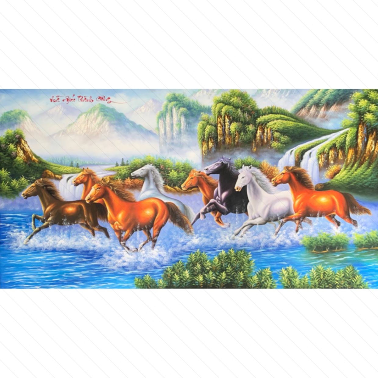 Tranh Má Đáo Thành Công chạy nước đẹp tranh sơn dầu chất lượng cao 