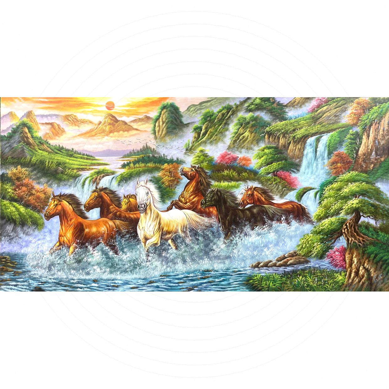 Tranh sơn dầu Mã Đáo Thành Công cao cấp Bảo hành Uy tín Giá tốt 