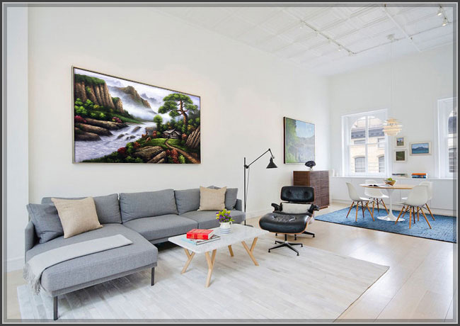 Tranh sơn dầu sơn thủy tsd263 tranh treo tường độc đáo chính hãng