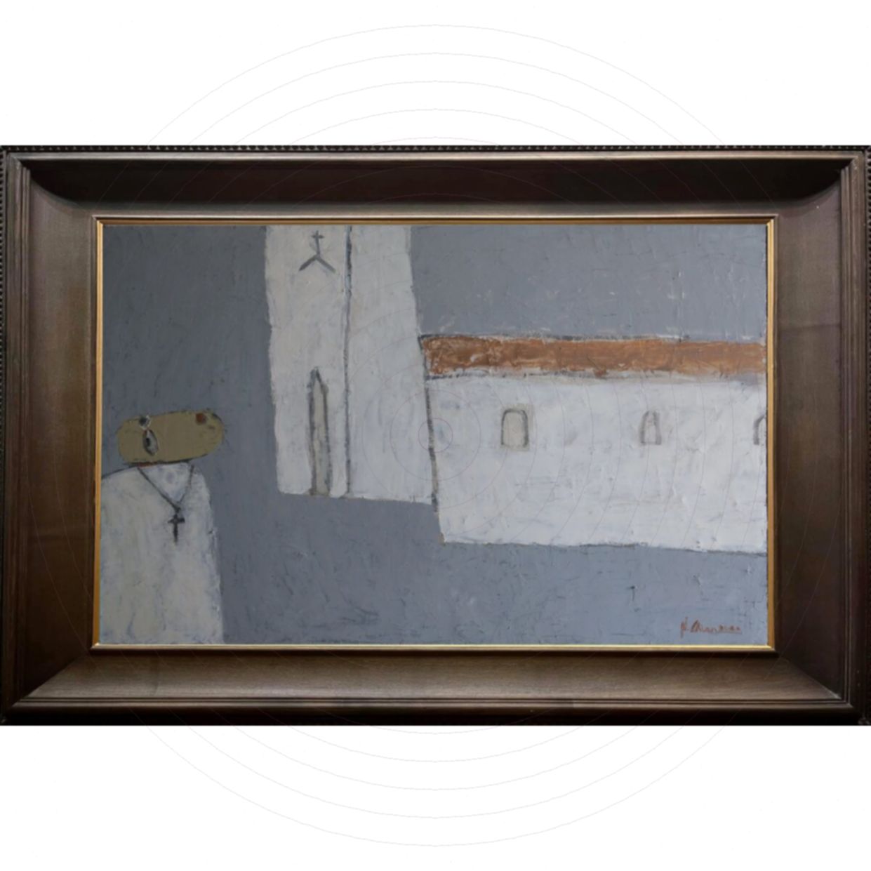 Tranh Sơn Dầu Ngày Chủ Nhật 70x100cm Nghệ Thuật Độc Bản 