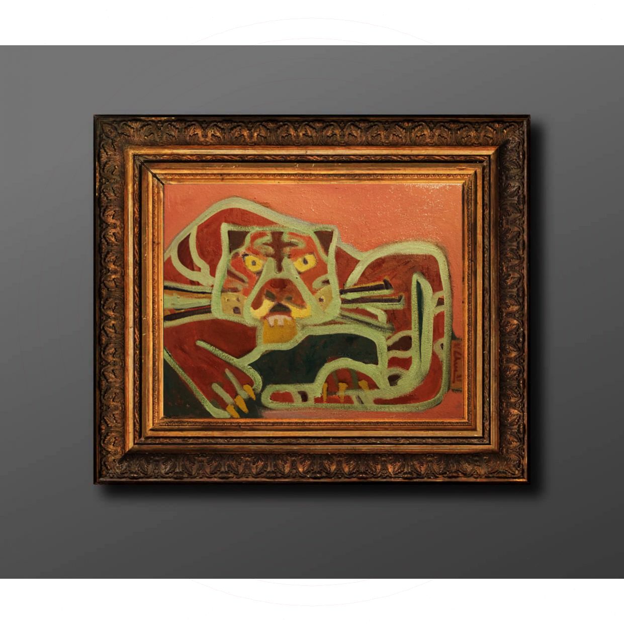 Tranh Sơn Dầu Hổ Đẹp 40x50cm Độc Bản Có Giấy Phép 