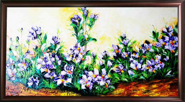 Tranh Hoa Nghệ Thuật Sơn Dầu Minh Hưng Khung Gỗ