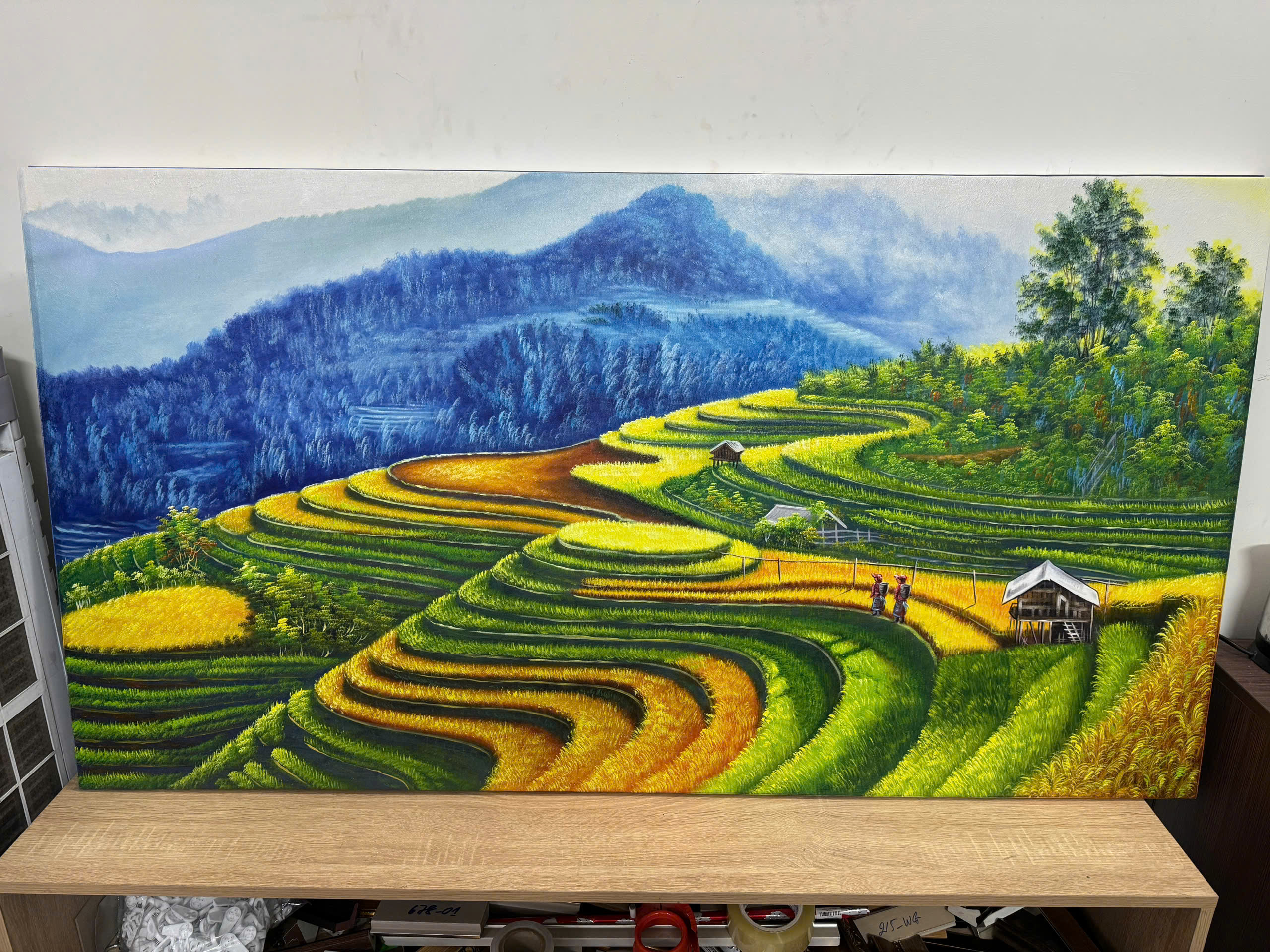 Tranh ruộng bậc thang SaPa sơn dầu đẹp chất lượng cao