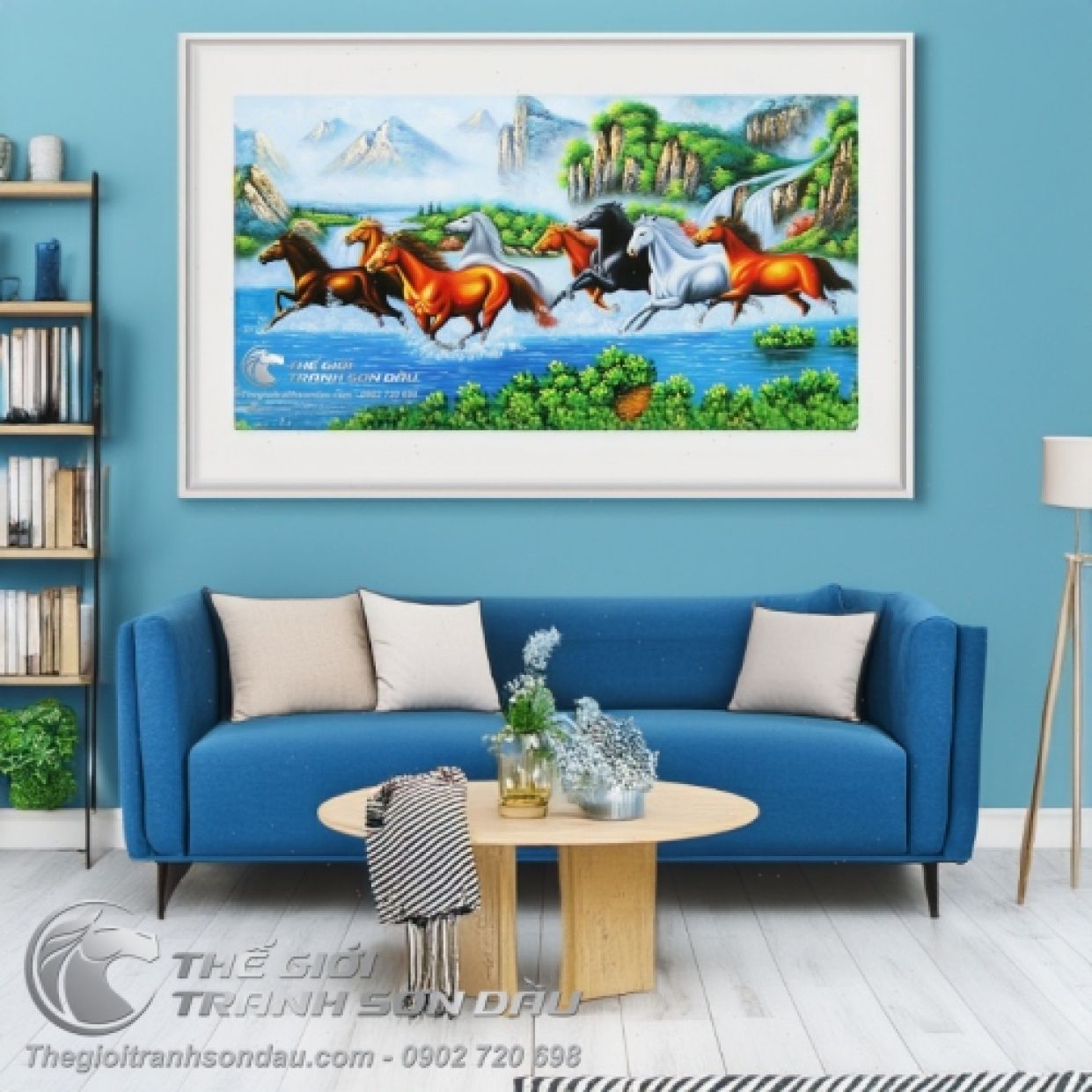 Tranh Mã Đáo Thành Công Sơn Dầu Đa Sắc Kích Thước Đa Dạng 