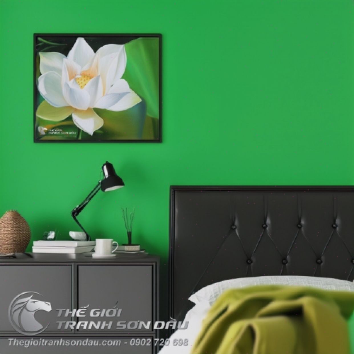 Tranh Hoa Sen Trắng Đẹp Tinh Khôi Sang Trọng Giá Tốt 