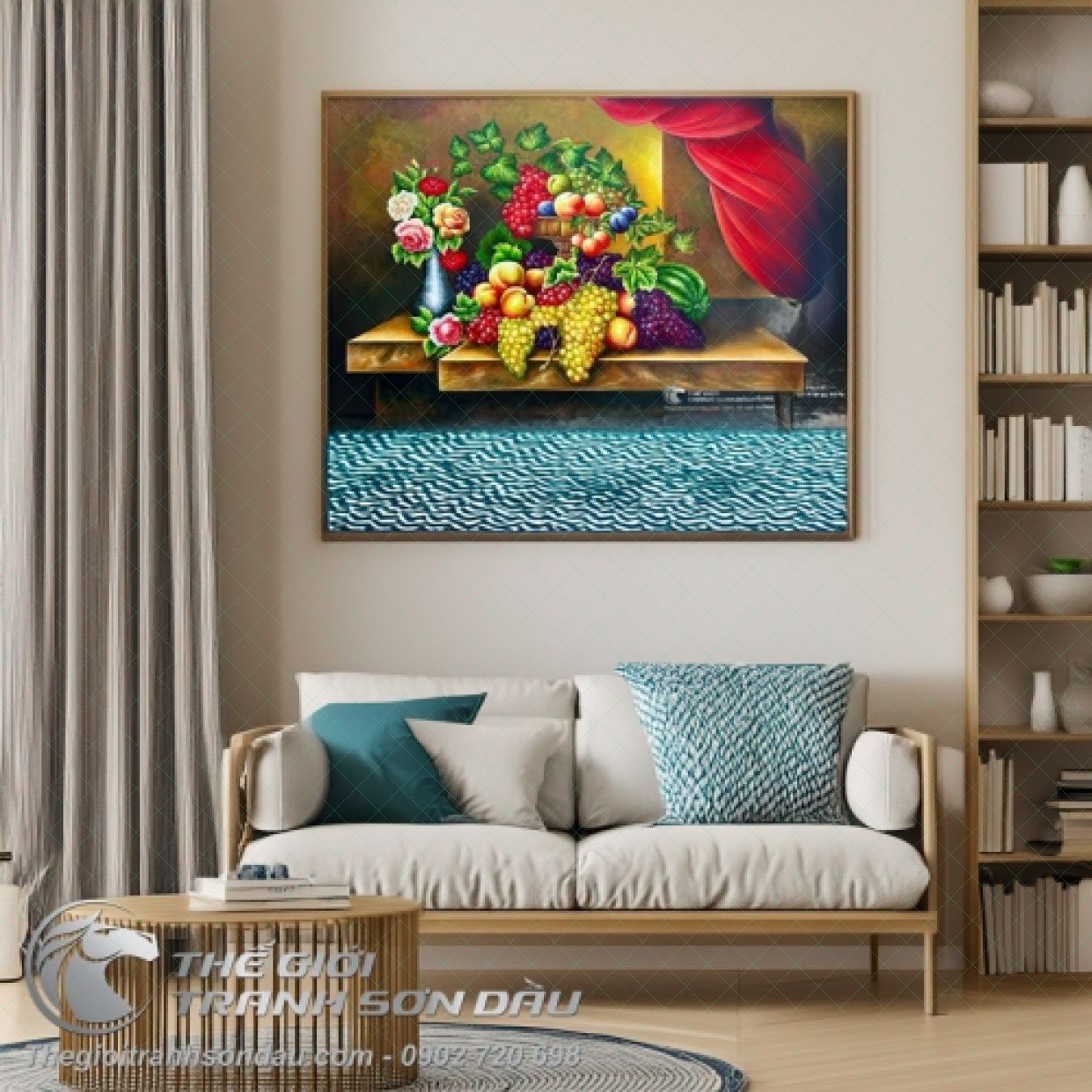 Tranh Nghệ Thuật Tĩnh Vật Sơn Dầu 60x80cm Đa Sắc Tinh Tế 