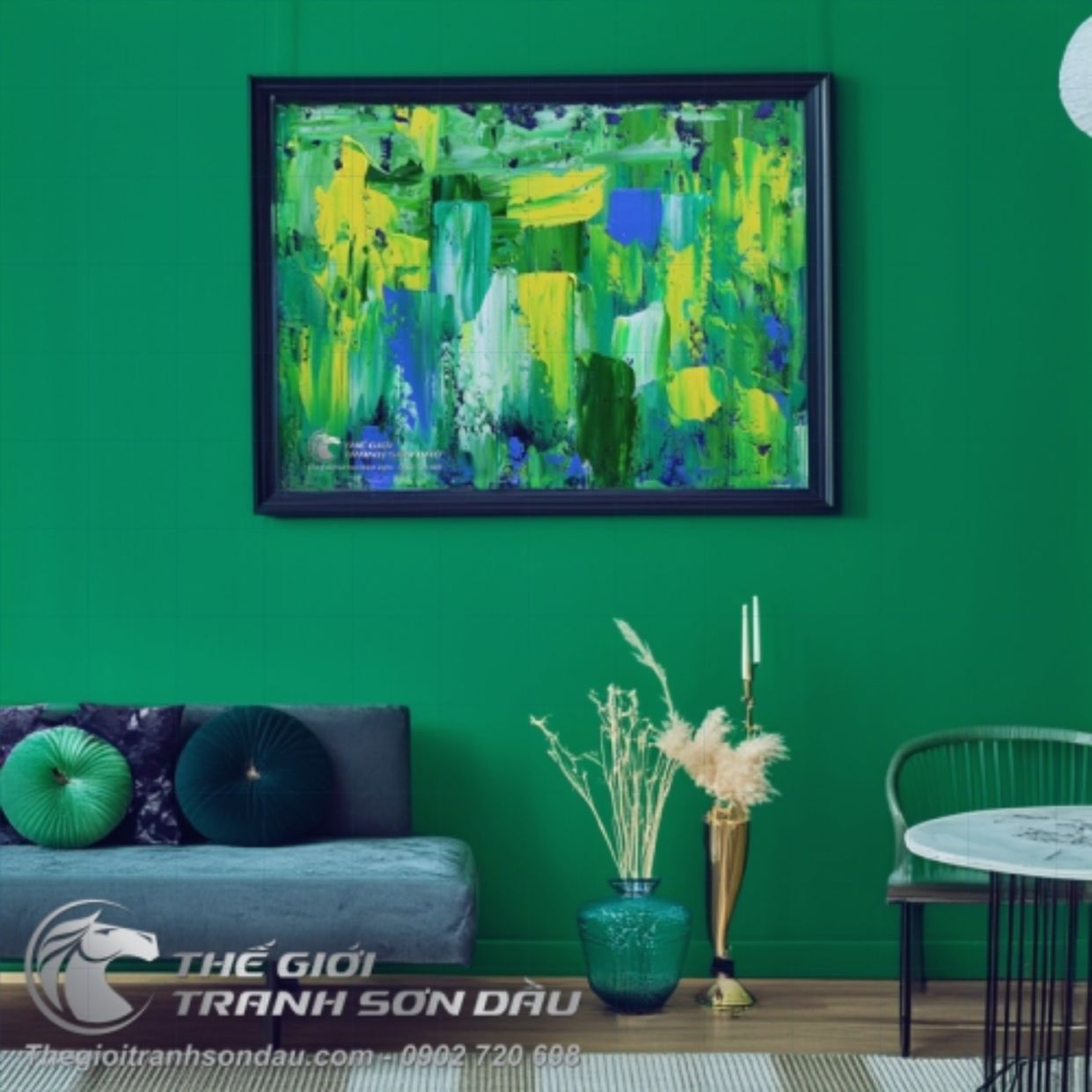 Tranh Trừu Tượng Sự Sống Mười Một Sơn Dầu 60x80cm Màu Sắc Đa Dạng 