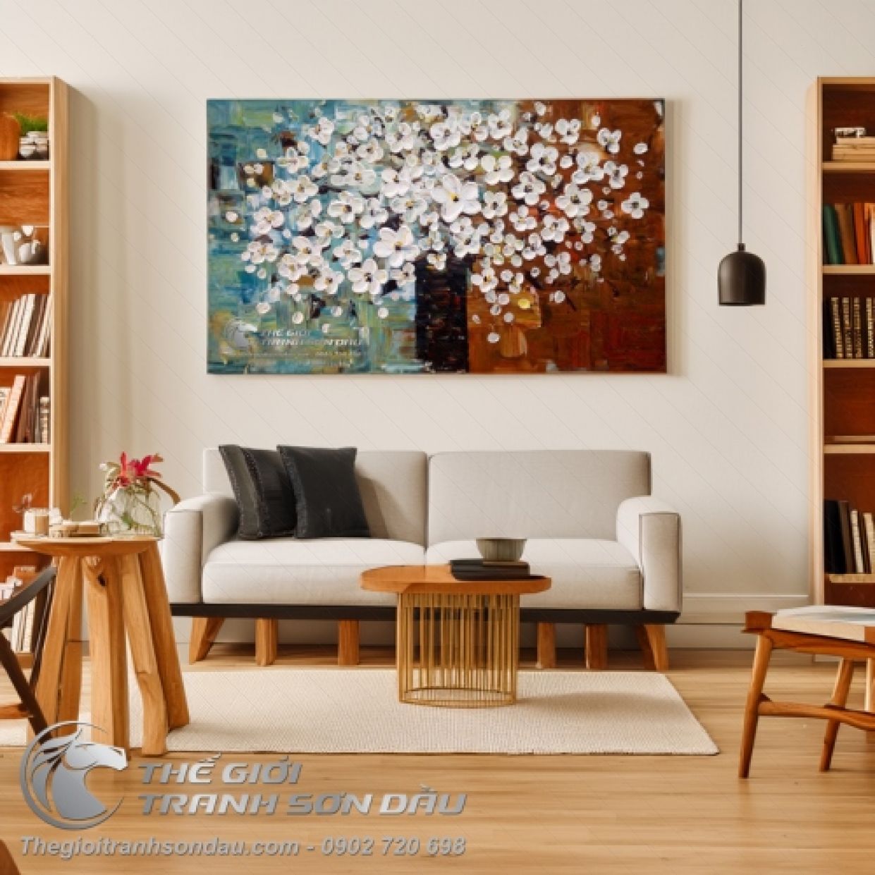 Tranh Sơn Dầu Hoa Nổi 3D Đẹp Mua Ngay Khung Chắc Chắn Giá Tốt 