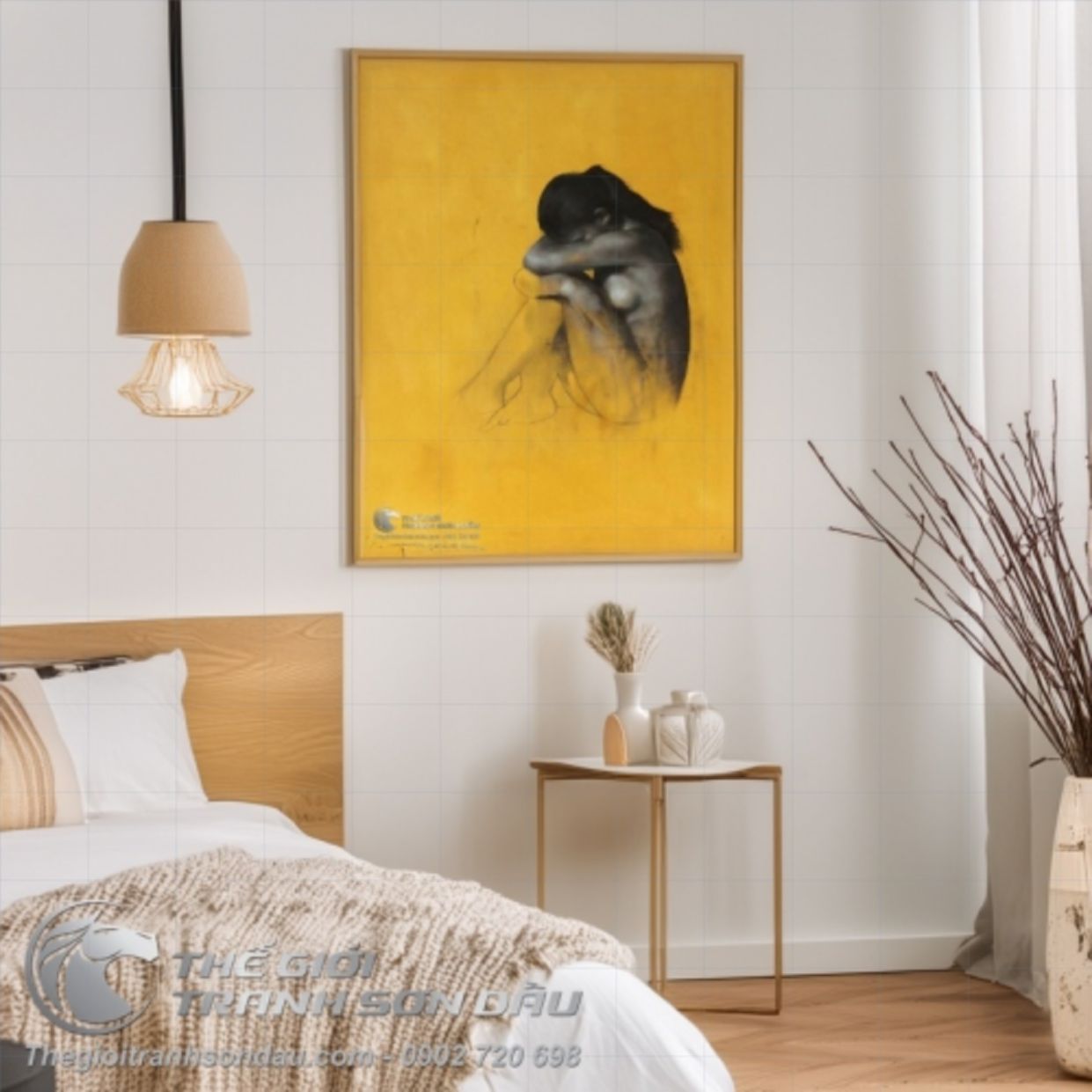 Tranh Thiếu Nữ Khỏa Thân Sơn Dầu Đa Sắc Kích Thước Lớn 